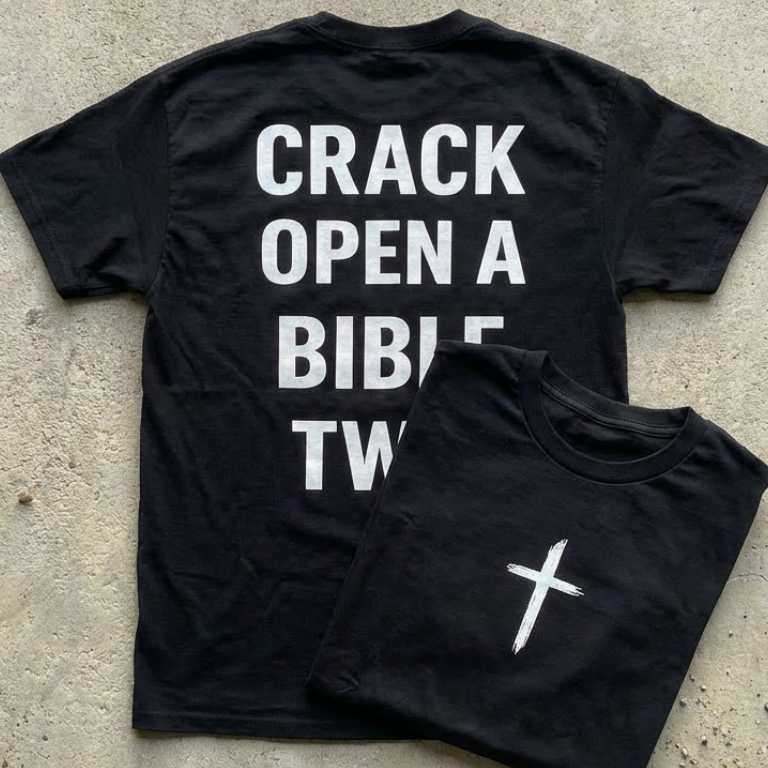 Crack Open A Bible Twin T-Shirt